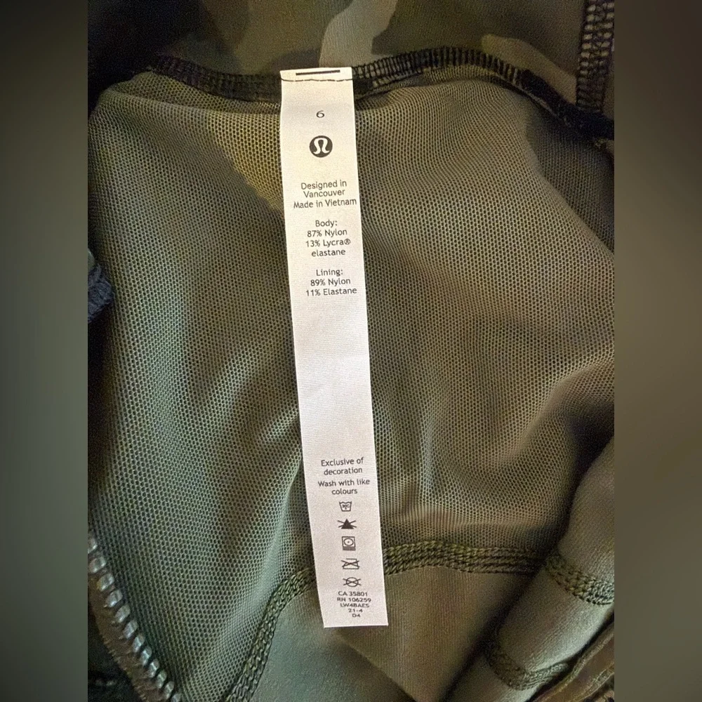 2021 Lululemon Define Jacket Luan Heritage 365 Camo Medium Olive Multi Size 6 - Picture 8 of 9